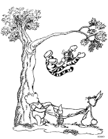 Een kleurplaat van  winnie de poeh - groep